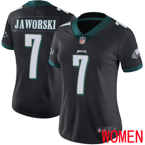 Women Philadelphia Eagles #7 Ron Jaworski Black Alternate Vapor Untouchable NFL Jersey Limited Player Football->nfl t-shirts->Sports Accessory